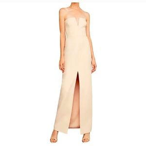 BCBGMaxAzria Strapless Crepe Gown